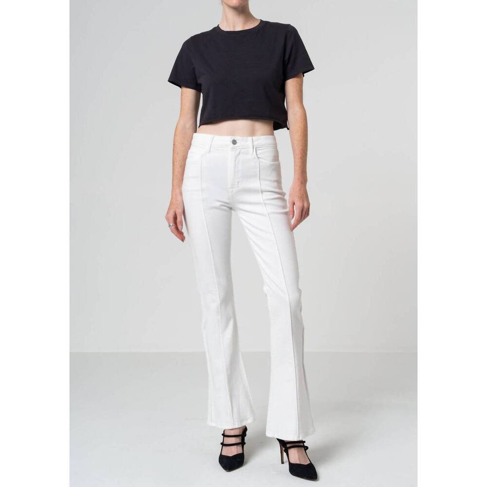 NEW NOEND lily skinny trumpet flare jeans in white